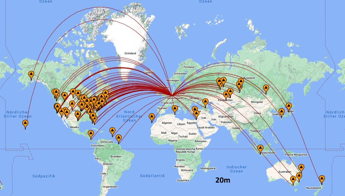 WAEDX CW 2024 DF2CH 20m Map