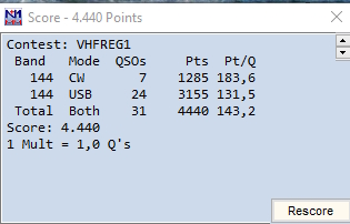 2024 09 07 IARU1 VHF DF2CH Score